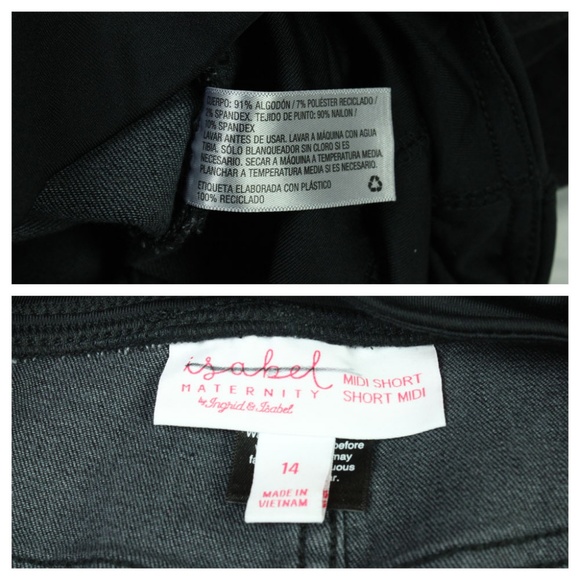 Isabel Maternity Midi Short sze 14 Crossover Panel - Picture 3 of 8